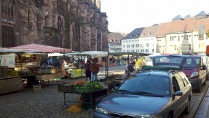 20110324 Freiburg, Market on Cathedral Square (south side).jpg